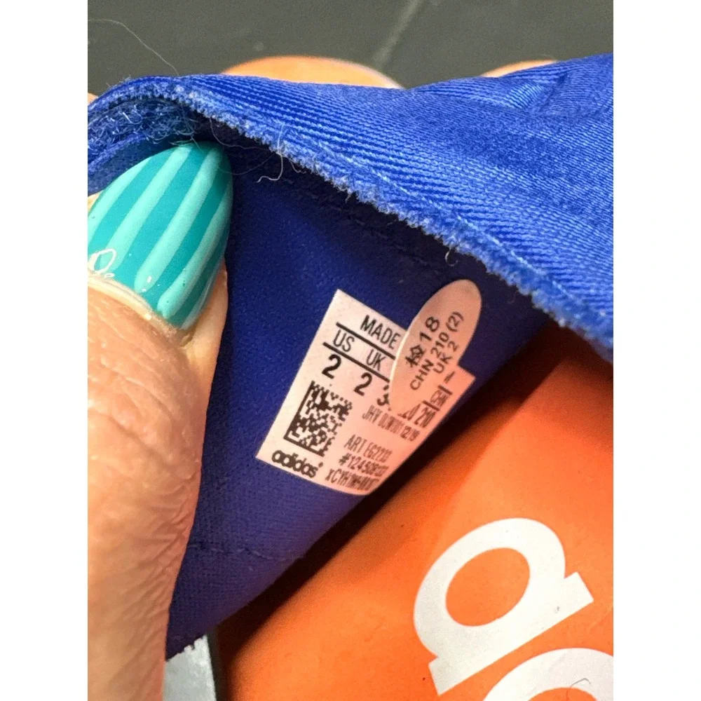 Adidas Adilette Play Kids Sandals Blue Orange EG2133 Size 2 US